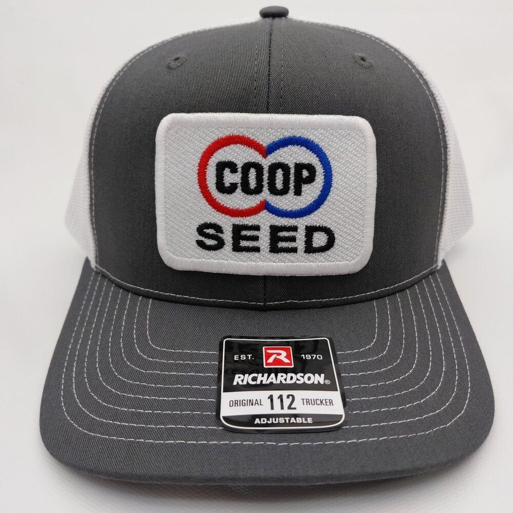 CO-OP Seed Gray And White Richardson 112 Snapback Hat Cap
